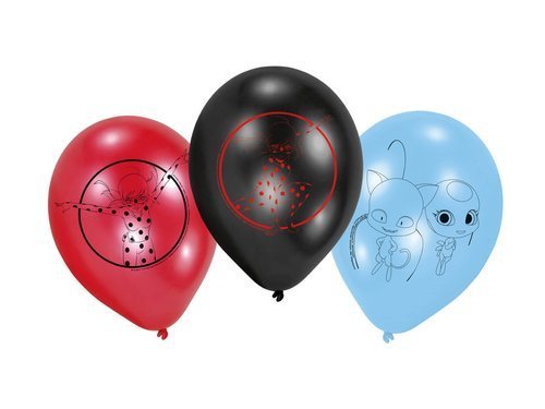 Latex Balloons Miraculous - 23 cm - 6 pcs