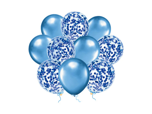 Latex Balloons with confetti - 30 cm - 10 pcs