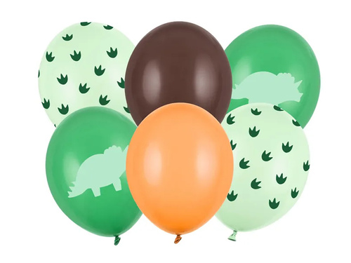 Latex Dinosaurs Balloons - 12" - 6 pcs