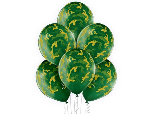 Latex ballon Camouflage - 30 cm - 6 pcs