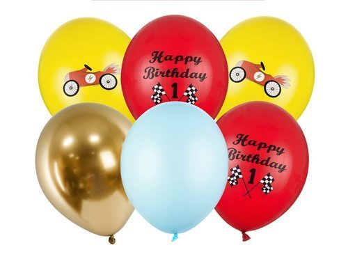 Latex ballon Cars - 30 cm - 6 pcs