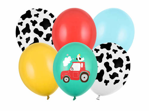 Latex ballon Farm Animals - 30 cm - 6 pcs