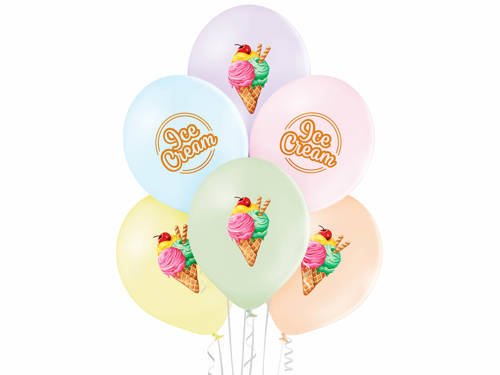 Latex ballon Ice cream - 30 cm - 6 pcs