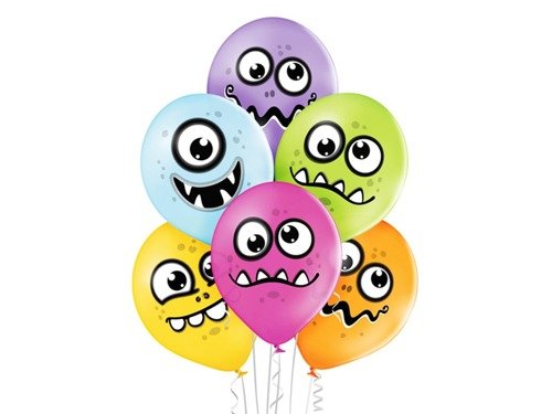 Latex ballon Monsters - 12" - 6 pcs