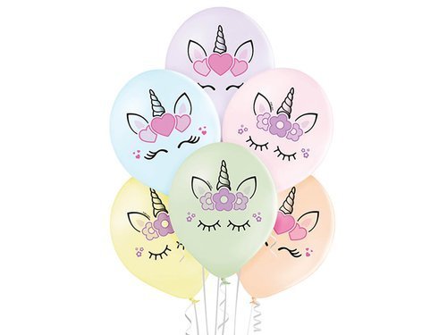 Latex ballons Unicorn - 30 cm - 6 pcs