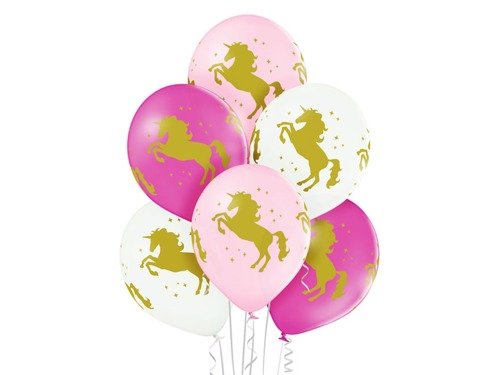 Latex ballonsUnicorn - 12" - 6 pc