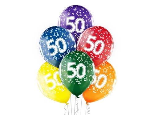 Latex balloons 50 - 12" - 6 pcs