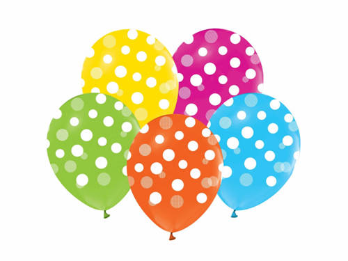 Latex balloons - multicolour - 30 cm - 5 pcs