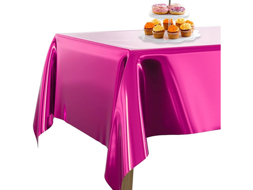 Lavender Foil Plastic Table Cover - 137 x 183 cm