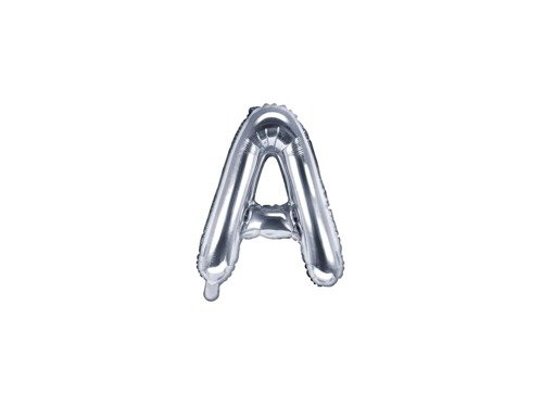 Letter "A" Silver Foil Balloon - 35 cm - 1 pc