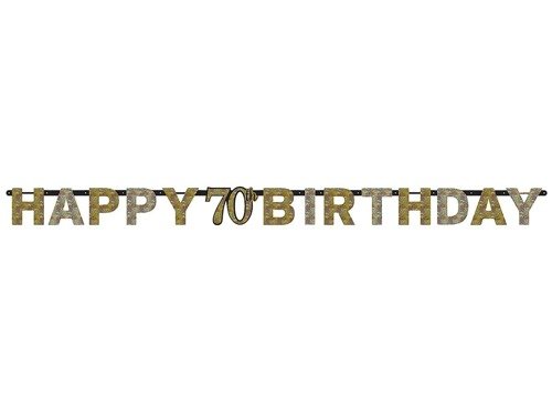 Letter Banner Sparkling Celebration age 70 Prismatic - 1 pc