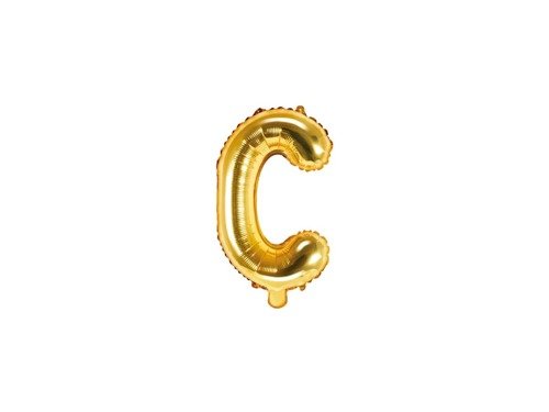 Letter "C" Gold Foil Balloon - 35 cm - 1 pc