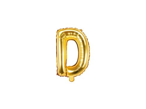 Letter "D" Gold Foil Balloon - 35 cm - 1 pc