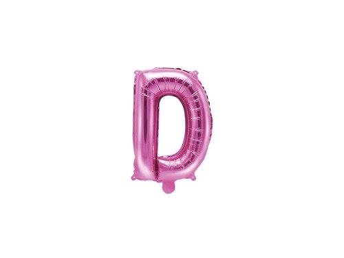 Letter "D" Pink Foil Balloon - 35 cm - 1 pc