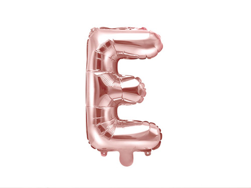 Letter "E" Rose Gold Foil Balloon - 35 cm - 1 pc