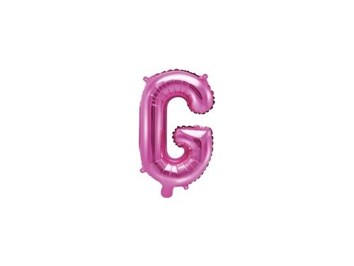 Letter "G" Pink Foil Balloon - 35 cm - 1 pc