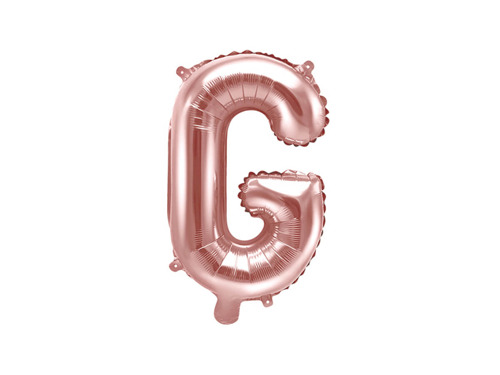 Letter "G" Rose Gold Foil Balloon - 35 cm - 1 pc