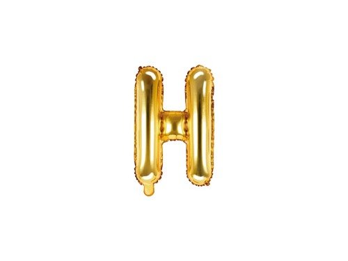 Letter "H" Gold Foil Balloon - 35 cm - 1 pc