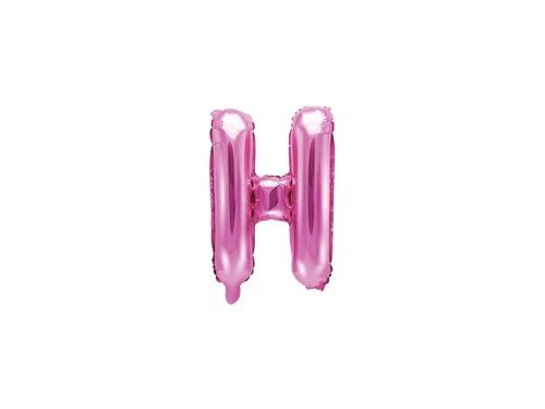 Letter "H" Pink Foil Balloon - 35 cm - 1 pc