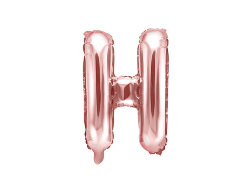 Letter "H" Rose Gold Foil Balloon - 35 cm - 1 pc