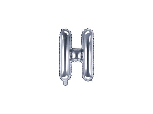 Letter "H" Silver Foil Balloon - 35 cm - 1 pc