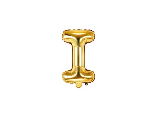 Letter "I" Gold Foil Balloon - 35 cm - 1 pc