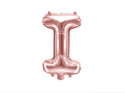 Letter "I" Rose Gold Foil Balloon - 35 cm - 1 pc