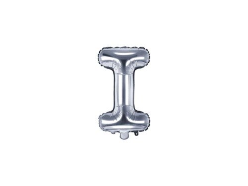 Letter "I" Silver Foil Balloon - 35 cm - 1 pc