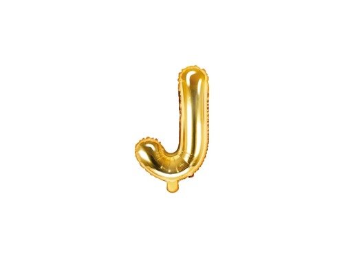 Letter "J" Gold Foil Balloon - 35 cm - 1 pc