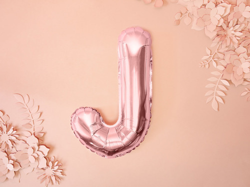 Letter "J" Rose Gold Foil Balloon - 35 cm - 1 pc