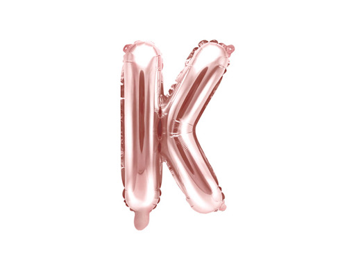 Letter "K" Rose Gold Foil Balloon - 35 cm - 1 pc