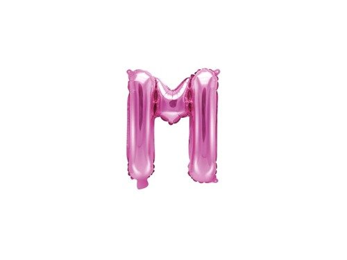 Letter "M" Pink Foil Balloon - 35 cm - 1 pc