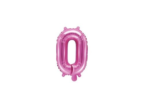 Letter "O" Pink Foil Balloon - 35 cm - 1 pc