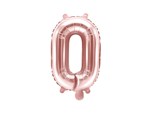 Letter "O" Rose Gold Foil Balloon - 35 cm - 1 pc