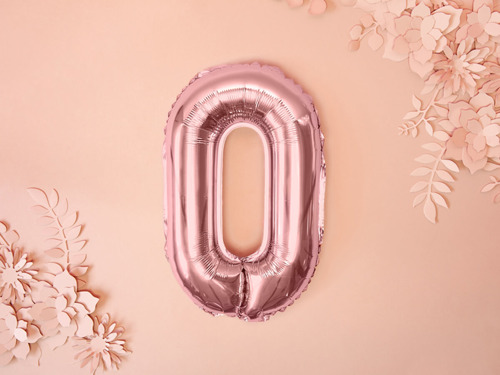 Letter "O" Rose Gold Foil Balloon - 35 cm - 1 pc