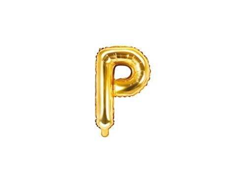 Letter "P" Gold Foil Balloon - 35 cm - 1 pc