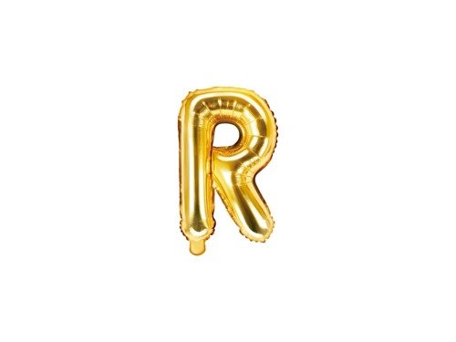 Letter "R" Gold Foil Balloon - 35 cm - 1 pc