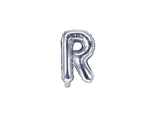 Letter "R" Silver Foil Balloon - 35 cm - 1 pc