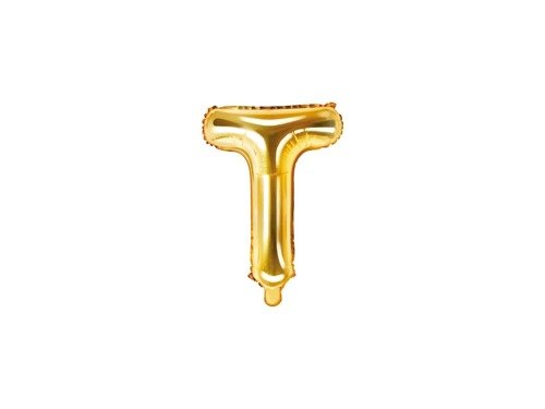 Letter "T" Gold Foil Balloon - 35 cm - 1 pc