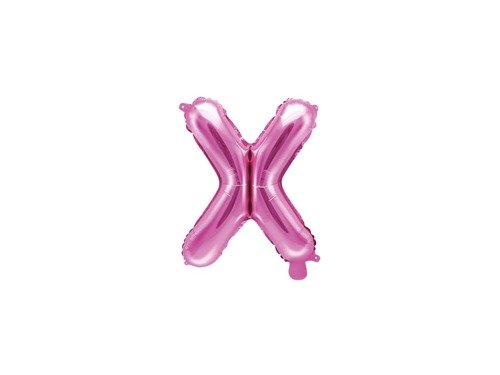 Letter "X" Pink Foil Balloon - 35 cm - 1 pc