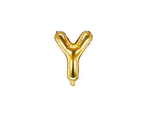 Letter "Y" Gold Foil Balloon - 35 cm - 1 pc