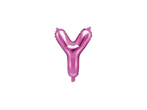 Letter "Y" Pink Foil Balloon - 35 cm - 1 pc