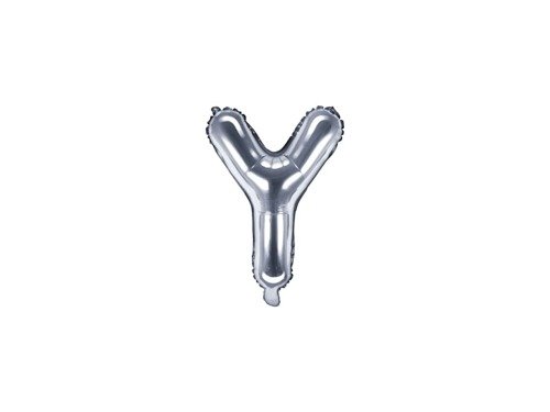 Letter "Y" Silver Foil Balloon - 35 cm - 1 pc