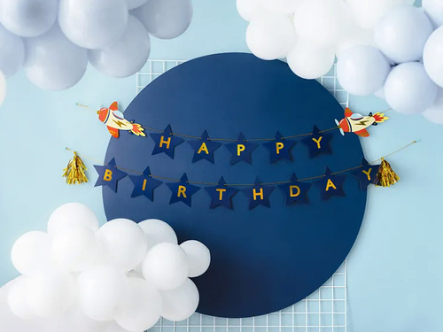 Letterbanner Happy Birthday - 250 cm - 1 pc