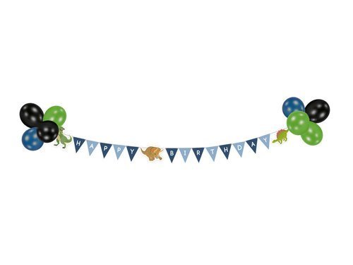 Letterbanner Happy Dinosaur - 180 cm - 1 pc