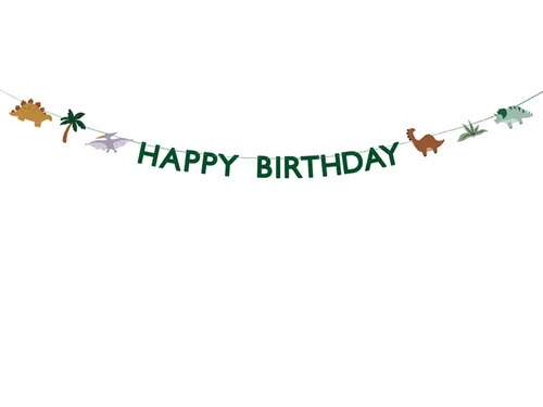 Letterbanner Happy Dinosaur - 300 cm - 1 pc