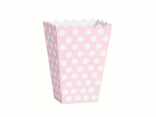 Lovely pink dots treat boxes - 8 pcs