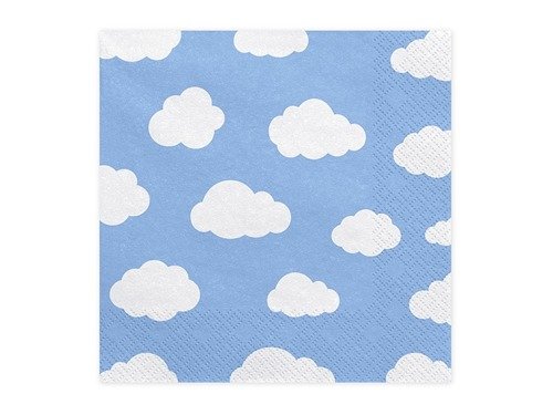 Lunch napkins with clouds - 33 cm - 20 pcs