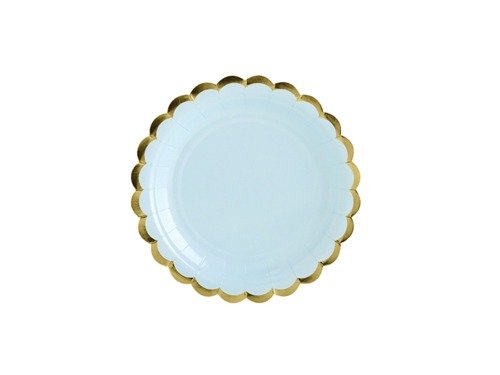 Lunch plates light sky-blue - 18 cm - 6 pcs