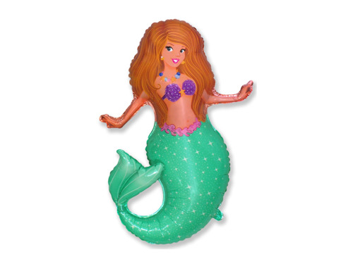 Mermaid Foil Balloon - 80 x 74 cm - 1 pc